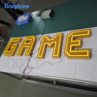 Lettres en acrylique personnalisées avec éclairage LED, étanches IP65, décoration lumineuse 3D pour centres commerciaux, bars et clubs