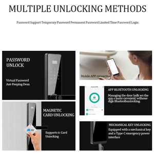 Thông minh cửa xử lý khóa với khuôn mặt vân tay máy ảnh bất động sản xây dựng thông minh khóa cửa cho hợp kim cửa - Product Image 4