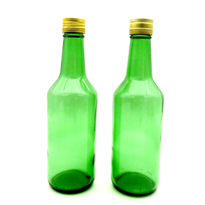 Chai Có Hương Trái Cây Rượu Gạo Truyền Thống Hàn Quốc Bán Chạy Chai Thủy Tinh <span class=keywords><strong>Soju</strong></span> Màu Xanh Lá Cây 360Ml - Product Image 1