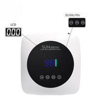 Lampu UV Kuku BIN Isi Ulang Daya Tinggi, Lampu Gel Kuku, Layar Digital Cerdas, 3 Pengaturan Timer, Penggunaan di Rumah, Cepat