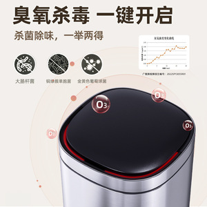 Cubo de Basura Inteligente con Sensor de Acero Inoxidable, Redondo, 4 kg, Batería Integrada, para Uso en el Hogar, Cocina, Dormitorio, Baño - Product Image 2