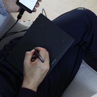 DigiDraw T410 Penna Grafica Senza Batteria con Precisione 0.3mm, Penna per Disegno con USB-C per Design Grafico