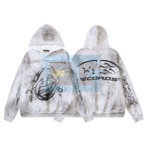 Sweat <span class=keywords><strong>à</strong></span> capuche NFC de haute qualité de la marque de mode étrangère 1k Chip Washed Suit Sweater Loose-Fitting Street Fashion RFID Hoodie - Product Image 6