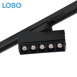 LOSO Éclairage commercial moderne Bureau Magasin Maison Aluminium 10W 20W 30W 40W Plafonnier LED sur rail - Product Image 1