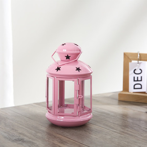 DIY Süs Demir Şamdan Noel Fener Tutucu Içi Boş Yıldız Tasarım Metal Dekoratif Mumluk Ev Düğün için - Product Image 3