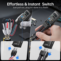 Pinza Inteligente Mini LCR-ST2 de FNIRSI, Alta Precisión, Herramienta de Prueba Automática de Capacitancia, Inductancia, Resistencia, Diodos y Continuidad, 30V