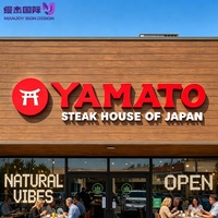 Letras LED 3D Iluminadas Frontalmente, Resistentes al Agua, Logotipo Comercial Acrílico Personalizado, Letras de Canal Iluminadas para Poke Bowl y Ramen Shop