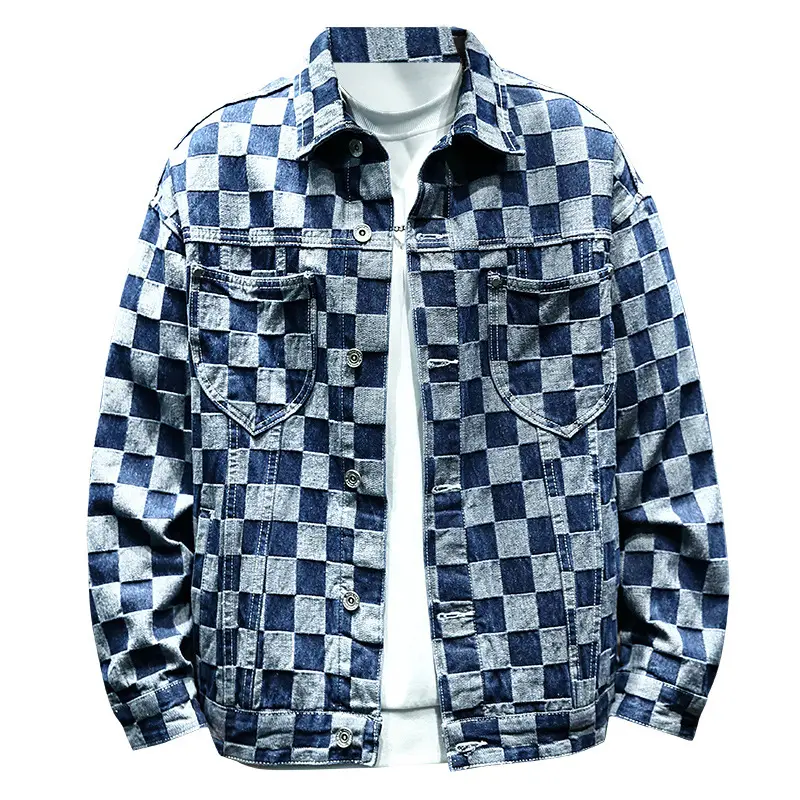 Wholesale long sleeve shirt men's autumn and winter work clothes shirt ins fashion versatile denim jacket OEM custom logo