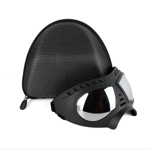 Lunettes de protection pour animaux de compagnie, verres sphériques à bord complet, monture en plastique, protection UV en polycarbonate, anti-vent, utilisation en extérieur pour chiens - Product Image 2