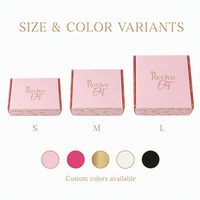 Boîte cadeau rose de luxe personnalisée avec logo en feuille d'or pour ensemble de soins de la peau, emballage de parfum, boîte en papier pour l'expédition