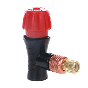 CO2 Sepeda Inflator Portabel Presta Schrader Valve Kepala Kompatibel Sepeda Pompa Ban Road MTB Sesuai Threaded Cartridge