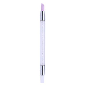1 pieza <span class=keywords><strong>de</strong></span> <span class=keywords><strong>cepillo</strong></span> <span class=keywords><strong>de</strong></span> silicona para <span class=keywords><strong>uñas</strong></span> <span class=keywords><strong>de</strong></span> doble punta con mango <span class=keywords><strong>de</strong></span> diamantes <span class=keywords><strong>de</strong></span> imitación y forma <span class=keywords><strong>de</strong></span> piedra abrasiva - Product Image 2