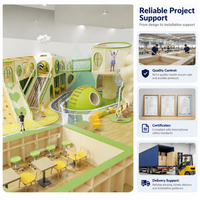 Zone de jeux souple pour enfants : Rampe d'escalade, zone d'activités sensorielles, mur végétal, marches piano pour centre de divertissement familial