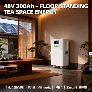 Batterie solaire 48V 300Ah 14kWh pour système solaire tout-en-un, montage mural avec roues - Product Image 4