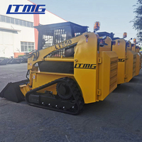 LTMG LTS50 LTS65 mini skid steer loader track small site operation 1000kg controllo idraulico track loader skid steer con cabina