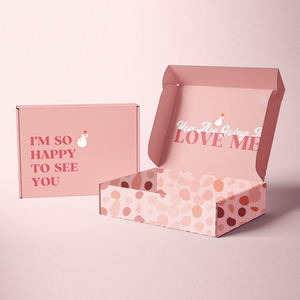 Custom Printing Oem Wholesale Price pink Large Shipping Colored Mailer Shoe Gift Box <strong>12x10</strong> Logistics with Gold Foil logo - Product Image 3