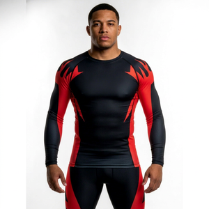 Rashguard de compression léger pour hommes, sublimation MMA, logo personnalisé, respirant, pour entraînement de lutte - Product Image 1