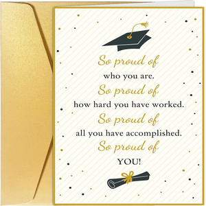 Proud of You <strong>Card</strong> Congratulations <strong>Card</strong> for Graduation <strong>New</strong> <strong>Job</strong> Well Done Gifts Screen Size Paper Material for Graduation - Product Image 1