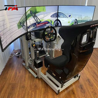 Simulateur profil aluminium volant personnalisé Cockpit simulateur de jeu de conduite superbe Cockpit avec vraie chaise course