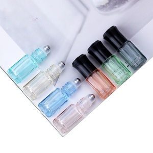 Botella de Vidrio de 3ml con Bola de Vidrio de Anís Estrellado de Colores, Tapa de Acero con Diseño de Madera, Botella Pequeña para Aceite Esencial, Botella Pequeña para Perfume - Product Image 4