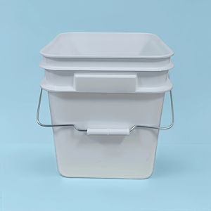 ถังพลาสติกทรงเหลี่ยมมีฝาปิด ขนาด 3.3 แกลลอน/12.5 ลิตร หนา 75 มิล ปากกว้าง บรรจุภัณฑ์พลาสติกแบบสุญญากาศ - Product Image 1