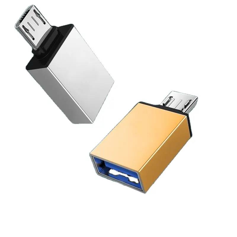 Alüminyum kabuk OTG adaptörü şarj veri USB 3.0 kadın mikro erkek klavye fare USB flash sürücü telefon v8 Android bağlayıcı