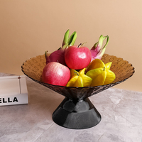 Moderne Décoration de La Maison Table Plateau De Bonbons Chocolat Plaque Fruits En Verre Clair Bol