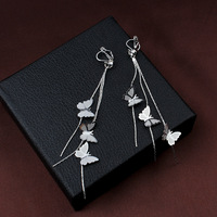 Boucles d'oreilles Huggie en acier inoxydable de haute qualité à prix abordable, motif papillon multi-étagé, pour la vente en gros masculine
