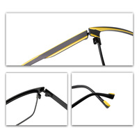 Armazón de Lentes Ópticas de Metal de Diseño Moderno 2025, Estilo Rectangular con Estampado de Colores, Armazones de Lentes de Negocios Unisex