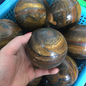 All'ingrosso naturale <span class=keywords><strong>occhi</strong></span> di <span class=keywords><strong>tigre</strong></span> giallo pietra di cristallo Quatrz sfera di guarigione pietre Reiki per fengshui - Product Image 5