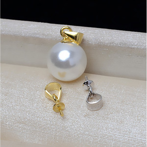 10 pièces de fermoirs en argent S925 en forme de graine, pendentifs disques de 3 mm, ovales, pour perles de 5 à 13 mm, accessoires de bijoux DIY, porte-perles vide 3862 - Product Image 1