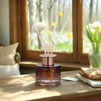 Difusor de Aromas de Lujo en Vidrio Negro, Sostenible, Sin Fuego, de Larga Duración, Fragancia Relajante para Hoteles, Hogar, Spa, Aromaterapia