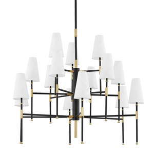 Américain 10 lumière bougie vieilli non laqué laiton brut lustre lampes empire décor à la maison lumière led pour <span class=keywords><strong>le</strong></span> salon villa - Product Image 2
