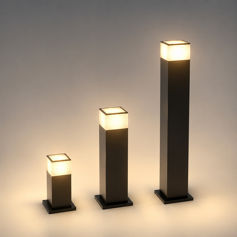 Outdoor LED Bollard Light IP55 Waterproof Aluminum Garden Lawn Lamp Warm White Pathway Landscape Light for Villa Park Yard