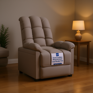 Sillón de Masaje Grande de Poliéster Color Taupe para Uso Doméstico de Cuerpo Completo - Product Image 2