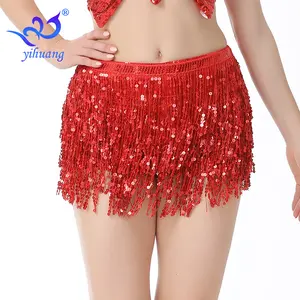 Dance Belt Factory Outlet Halloween Costume Belly Dance Sequin Tassel Dance Belt Bohemian Tassel Hip Towel Sequin Hip Scarf