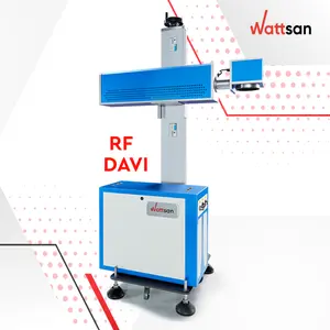 Wattsan RF DAVI Co2 uçan lazer markalama makinesi 30W 50W fabrika üretim hattı uçan co2 lazer markalama makinesi