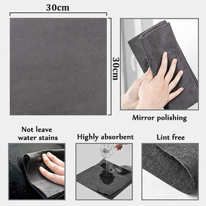 <b>Kitchen</b> Car Cleaning Towel Microfiber Wipes No Trace Absorbent Dish Cloth Bamboo Fiber <b>Tower</b> Glass Cleaning Cloth - Product Image 4