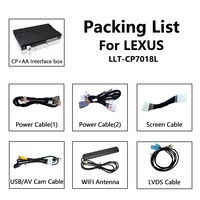 Lsailt Wireless Android Auto Carplay Interface pour 2012-2018 Lexus ES Bouton ES250 ES200 ES300h ES350