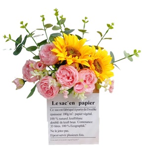 Bouquet de tournesols artificiels Muyu Chronicles en soie, réaliste, pour la décoration de la maison, arrangement floral - Product Image 5
