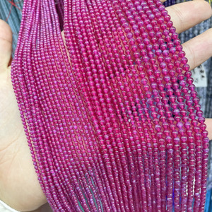 ลูกปัดกลมเล็กสีแดง<span class=keywords><strong>ทับทิม</strong></span>แบบใหม่ เนื้อเรียบเนียน ประกายแสงดาว สำหรับทำสร้อยข้อมือ สร้อยคอ DIY ทำมือ สำหรับงานประดิษฐ์เครื่องประดับ - Product Image 4