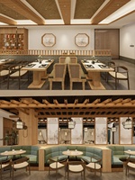 Ensemble de mobilier de restaurant commercial moderne en bois pour banquet, avec table et chaises, conception OEM ODM