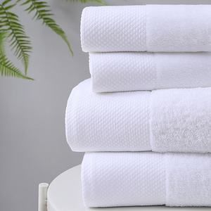 Serviettes de bain d'hôtel de luxe, couleur unie blanche, séchage rapide, absorbantes, en coton tissé, écologiques, pour salon de beauté, serviette chaude - Product Image 2