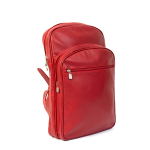 Classic Leather <b>Backpack</b> with multiple pockets for men and women - Product Image 1