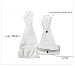 Sarung tangan kotak Glovebox Lab kualitas tinggi sarung tangan Drybox kontainer nitril putih tahan kimia - Product Image 4
