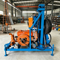 Machine de forage de puits d'eau automatique avancée de 200 m avec compresseur d'air pour roches dures