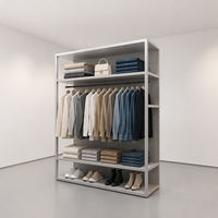 Vitrine de présentation de vêtements sur pied sur mesure pour le commerce de détail, rangement de vêtements, aménagement de magasin