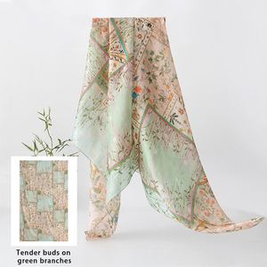 Pañuelo de Lujo Personalizable, Bufanda Larga, Ligera y Gaseosa, Chal de Moda Elegante y Fular de Pura Seda de Morera para Mujer al Por Mayor - Product Image 3