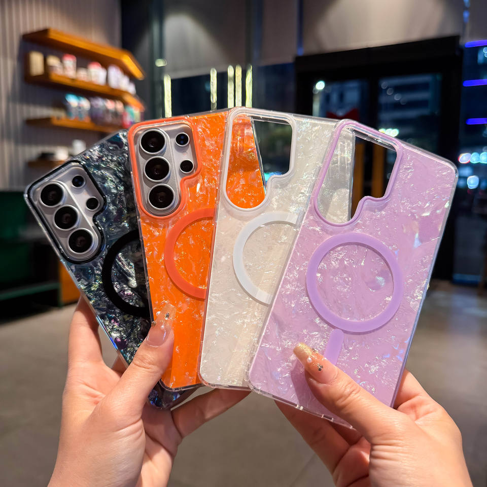 Luxury Glitter Shell Phone Magnetic Case - Image 4