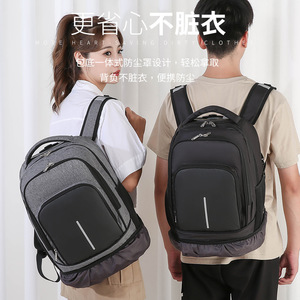 Laptop <b>Backpack</b> With Pull Rod Unisex Gray And Black <b>Computer</b> Interlayer School Education Spring 2024 - Product Image 1
